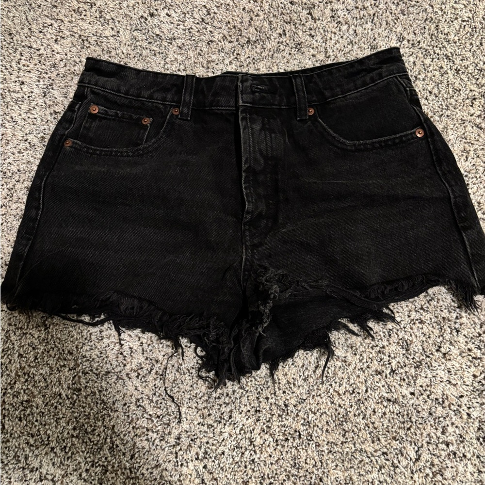Zara Black Denim Shorts